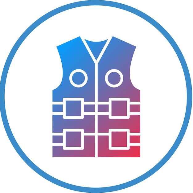 Diseño vectorial del icono del chaleco de vida