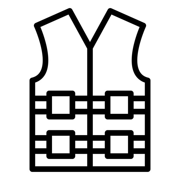 Diseño vectorial del icono del chaleco de vida