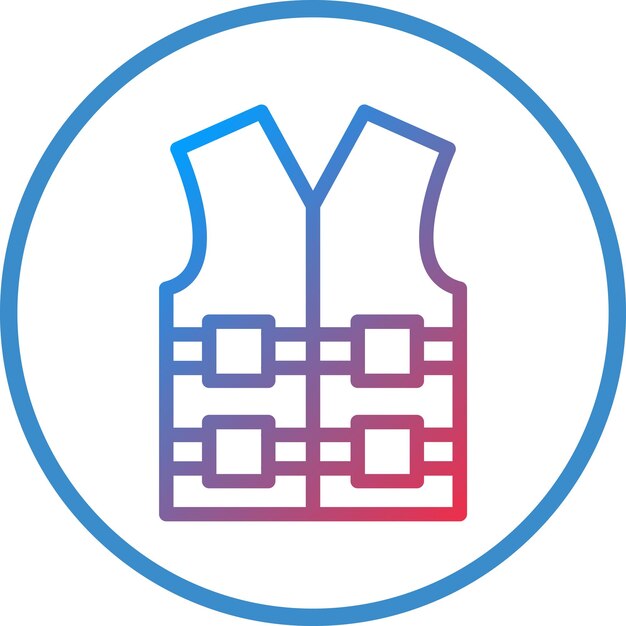 Diseño vectorial del icono del chaleco de vida