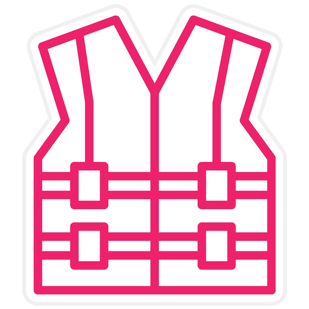 Diseño vectorial del icono del chaleco de vida