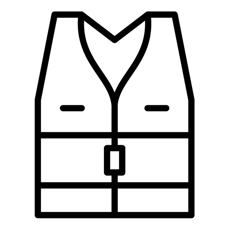 Diseño vectorial del icono del chaleco de vida