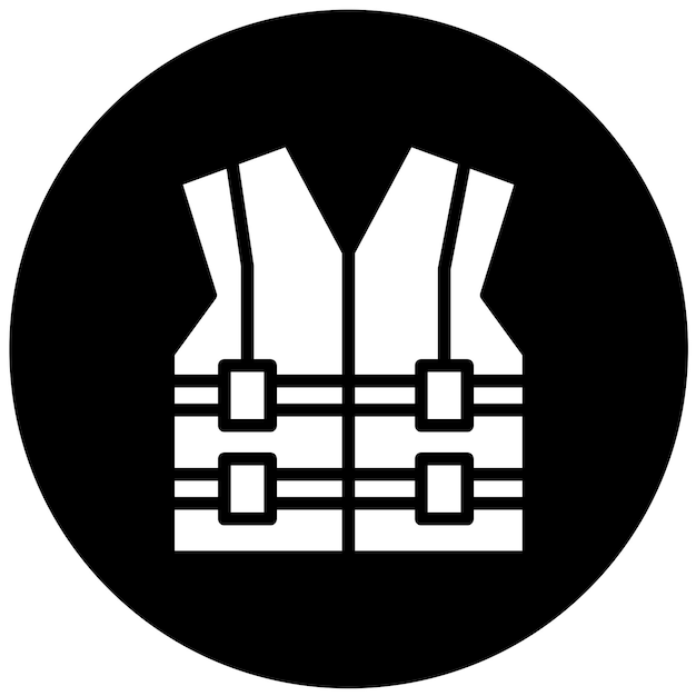 Diseño vectorial del icono del chaleco de vida