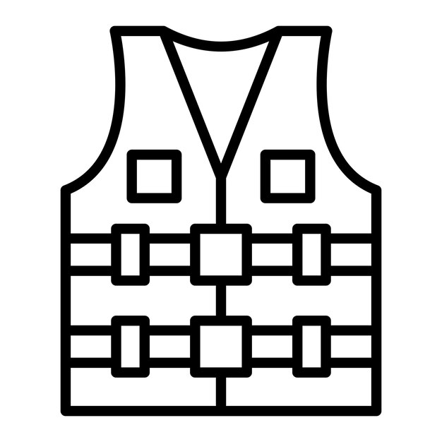 Diseño vectorial del icono del chaleco de vida