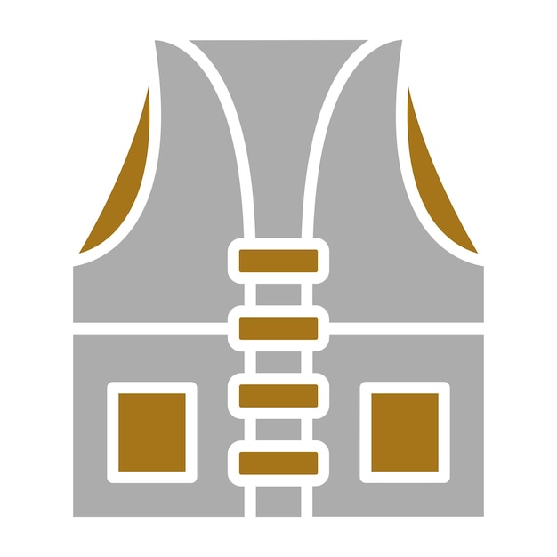 Diseño vectorial del icono del chaleco de vida