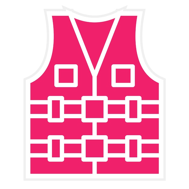 Diseño vectorial del icono del chaleco de vida