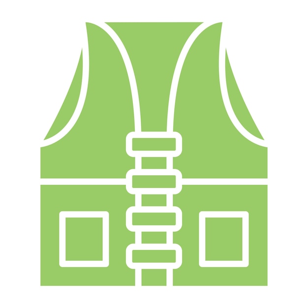 Diseño vectorial del icono del chaleco de vida