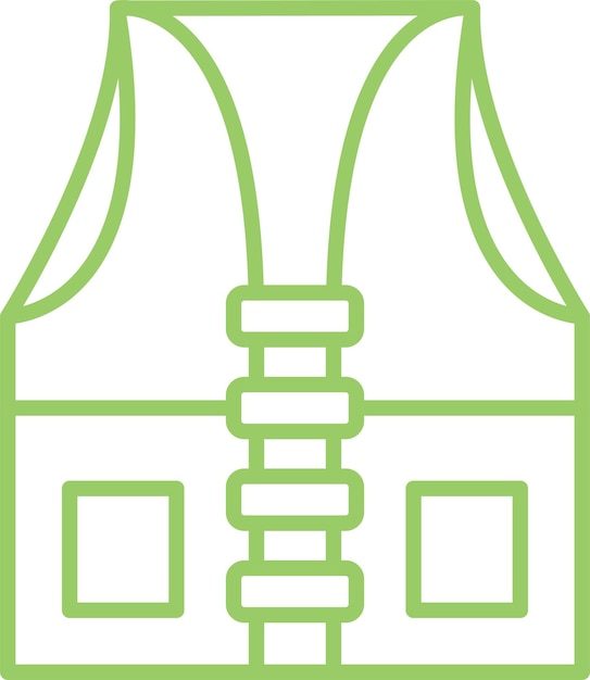 Diseño vectorial del icono del chaleco de vida