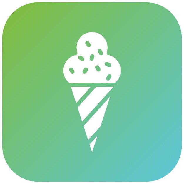 Diseño vectorial de icono de cono de helado