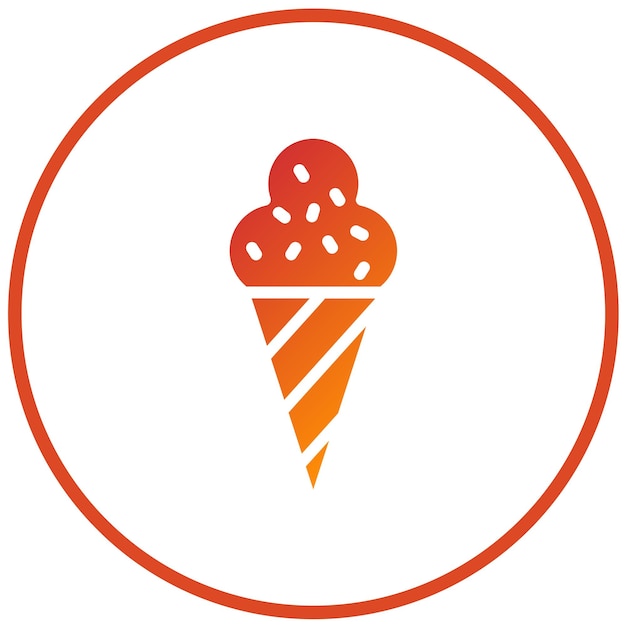 Diseño vectorial de icono de cono de helado