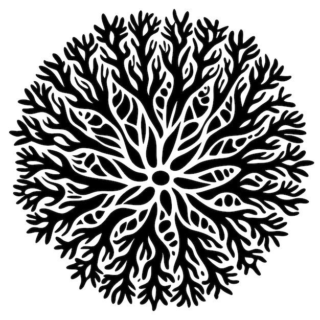 diseño vectorial del icono del coral