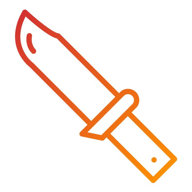 Diseño vectorial del icono del cuchillo eléctrico para filetes
