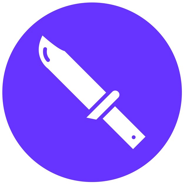 Diseño vectorial del icono del cuchillo eléctrico para filetes