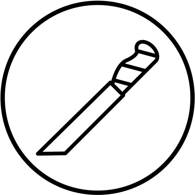 Diseño vectorial del icono del cuchillo eléctrico para pan