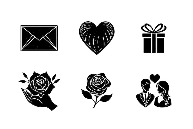 Diseño vectorial del icono del Día de San Valentín Ilustración