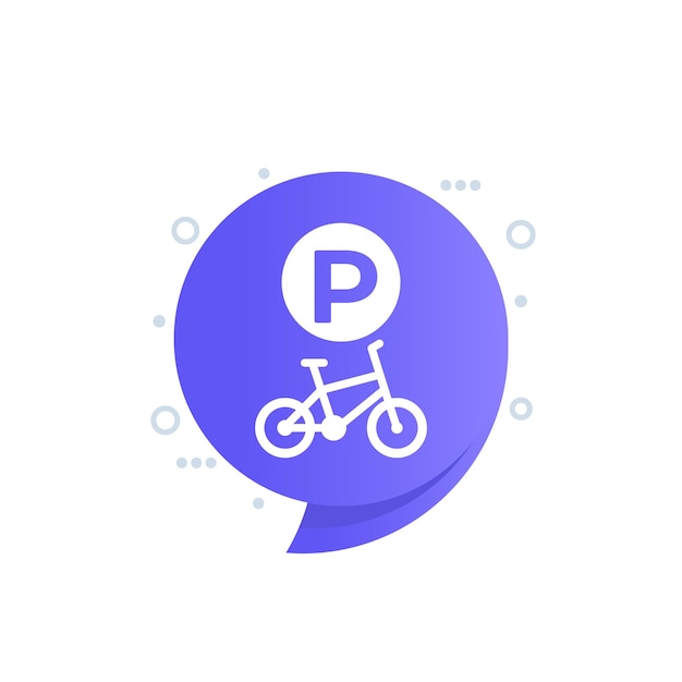 diseño vectorial del icono de estacionamiento de bicicletas