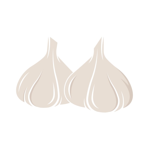 Diseño vectorial del icono de la ilustración del logotipo del ajo