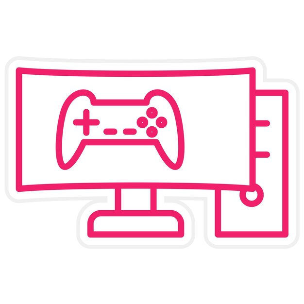 Diseño vectorial de icono de juego para PC