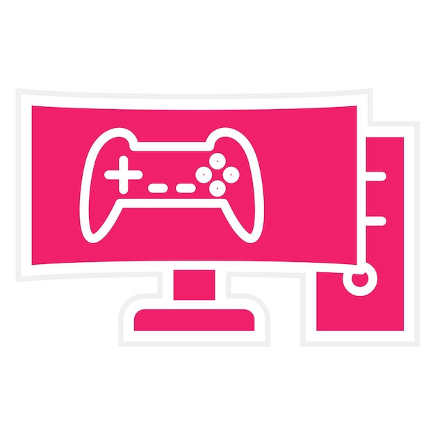 Diseño vectorial de icono de juego para PC