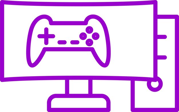Diseño vectorial de icono de juego para PC