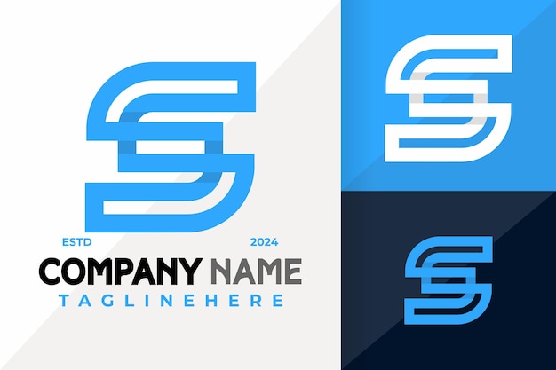 Diseño vectorial del icono de la letra S Connect Logo