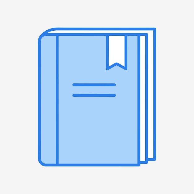 diseño vectorial del icono del libro en fondo blanco