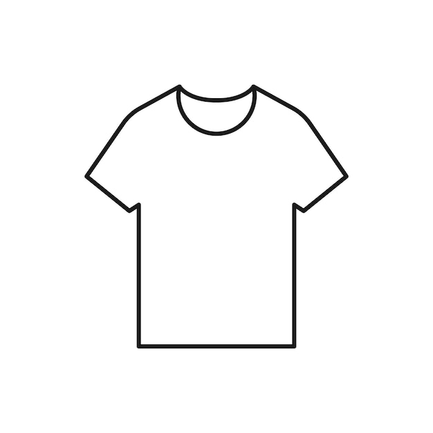 Diseño vectorial del icono de la línea de la camiseta