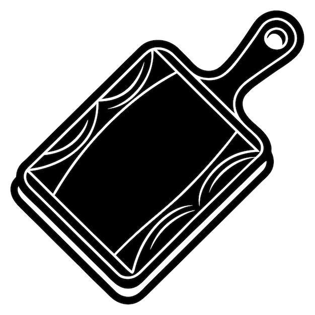 diseño vectorial del icono del logotipo de la tabla de corte de la cocina