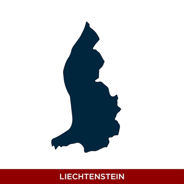 Diseño Vectorial Icono Mapa País Liechtenstein