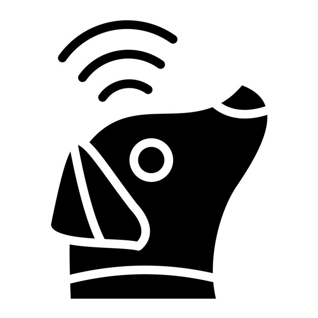 Vector diseño vectorial del icono del microchip para mascotas