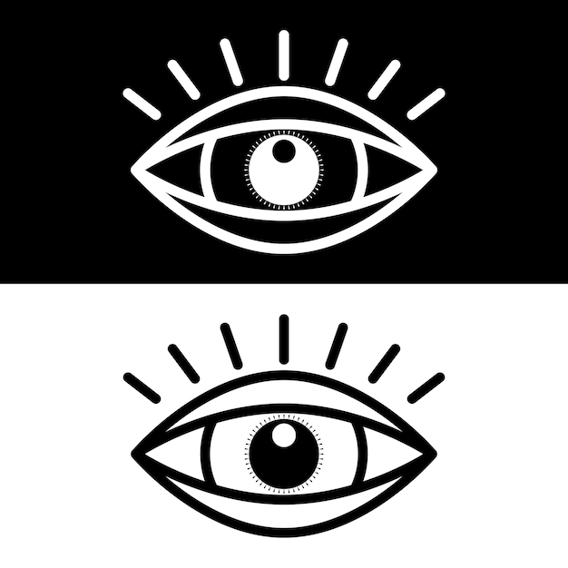 Diseño vectorial del icono del ojo Diseño de la ilustración