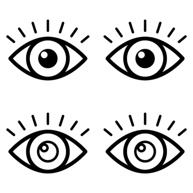 Diseño vectorial del icono del ojo Diseño de la ilustración