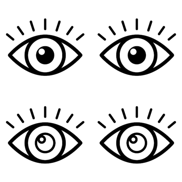 Vector diseño vectorial del icono del ojo diseño de la ilustración