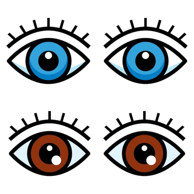 Diseño vectorial del icono del ojo Diseño de la ilustración