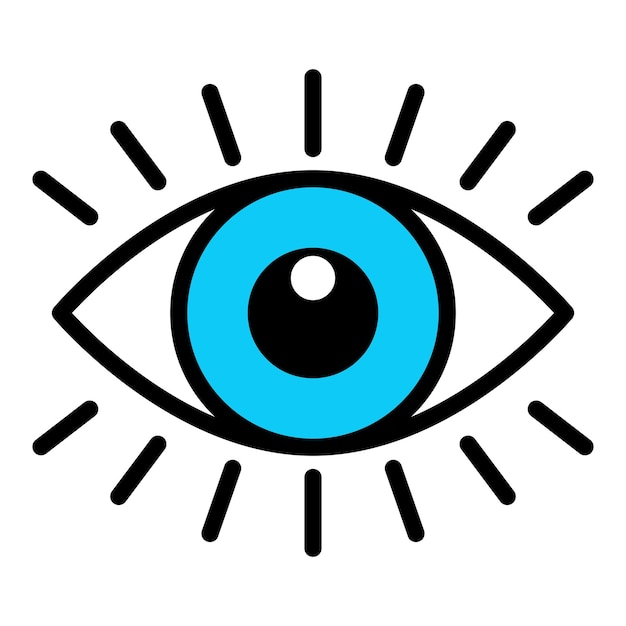 Diseño vectorial del icono del ojo Diseño de la ilustración