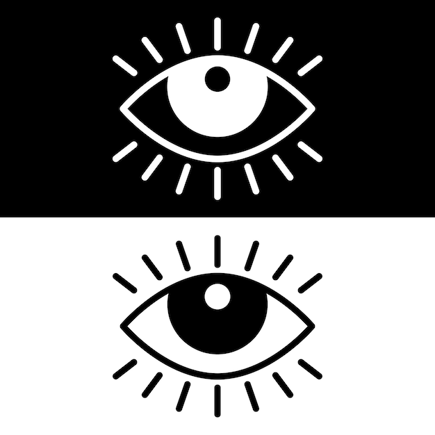 Diseño vectorial del icono del ojo Diseño de la ilustración