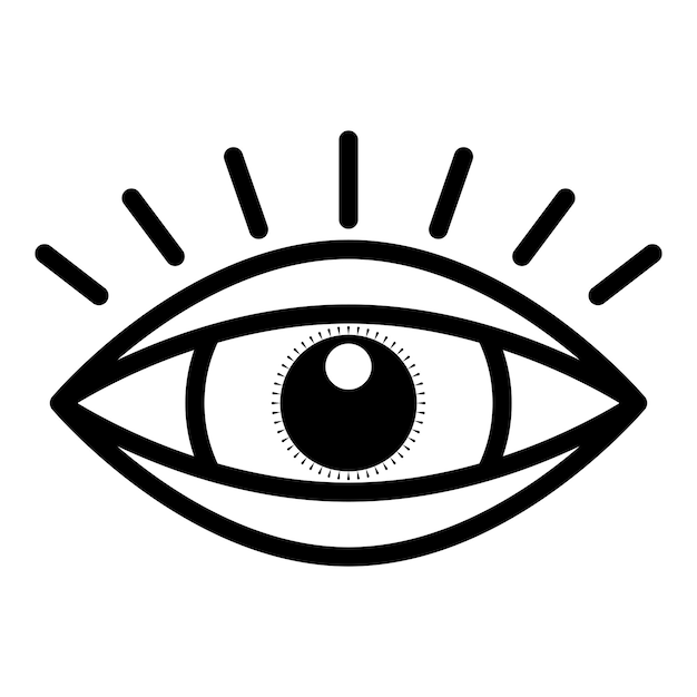 Vector diseño vectorial del icono del ojo diseño de la ilustración