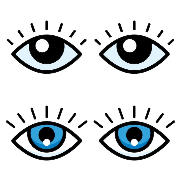 Diseño vectorial del icono del ojo Diseño de la ilustración