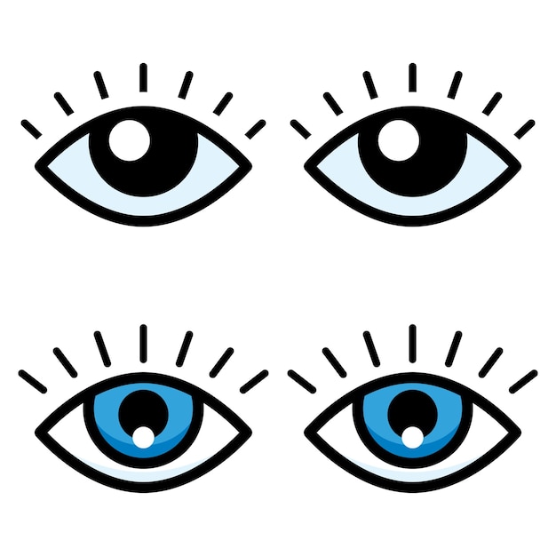 Vector diseño vectorial del icono del ojo diseño de la ilustración