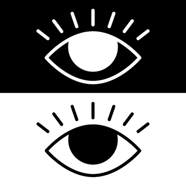 Diseño vectorial del icono del ojo Diseño de la ilustración