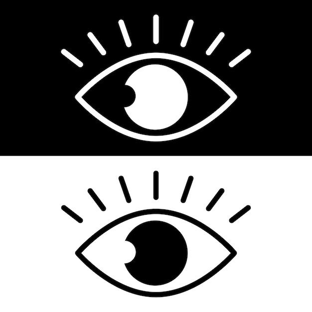 Diseño vectorial del icono del ojo Diseño de la ilustración