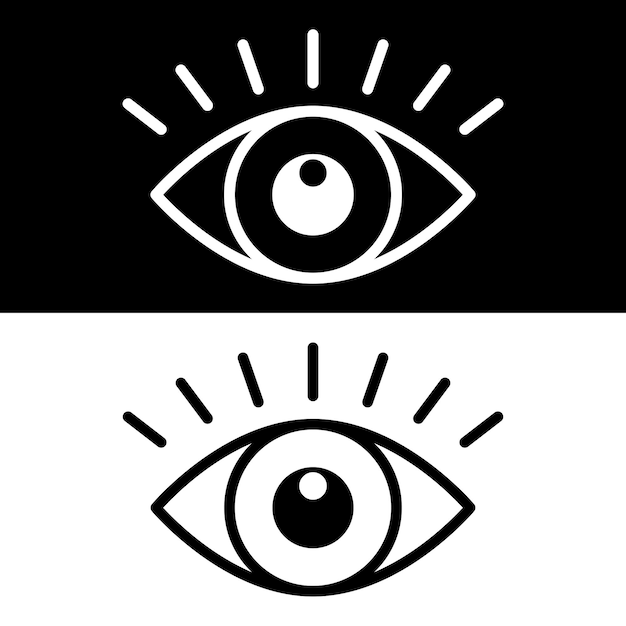 Diseño vectorial del icono del ojo Diseño de la ilustración