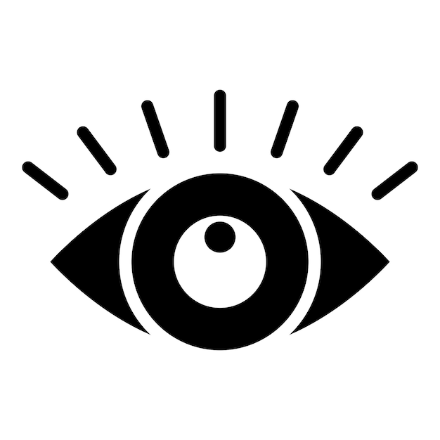 Diseño vectorial del icono del ojo Diseño de la ilustración