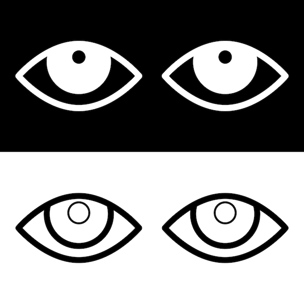 Diseño vectorial del icono del ojo Diseño de la ilustración
