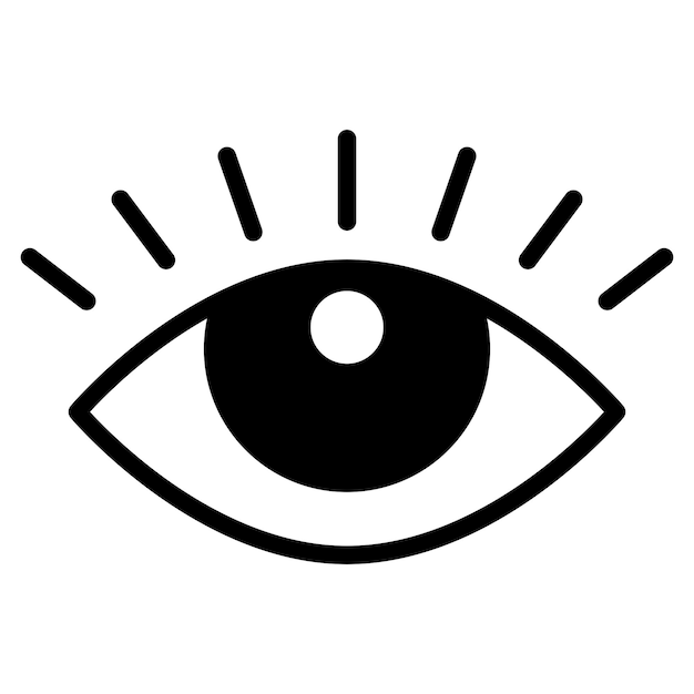 Diseño vectorial del icono del ojo Diseño de la ilustración