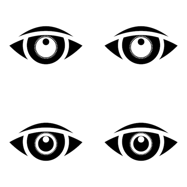 Diseño vectorial del icono del ojo Diseño de la ilustración