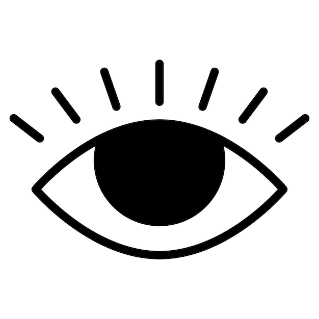 Diseño vectorial del icono del ojo Diseño de la ilustración