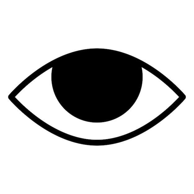 Diseño vectorial del icono del ojo Diseño de la ilustración