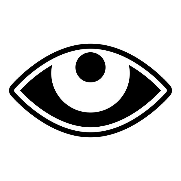 Diseño vectorial del icono del ojo Diseño de la ilustración