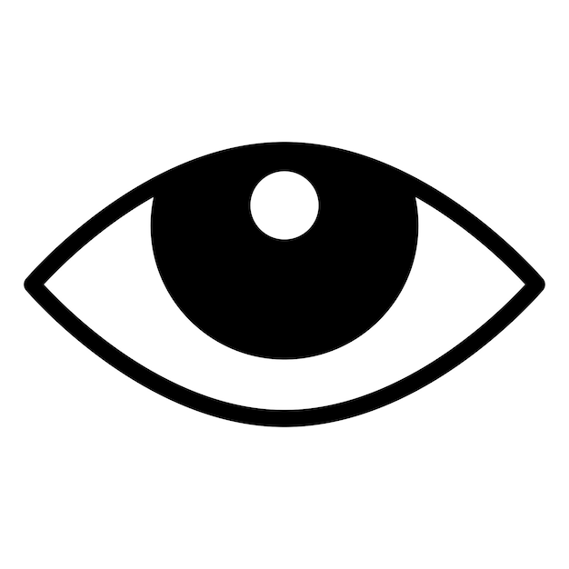 Diseño vectorial del icono del ojo Diseño de la ilustración
