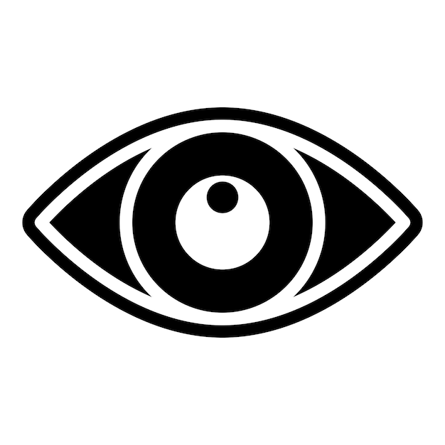 Diseño vectorial del icono del ojo Diseño de la ilustración